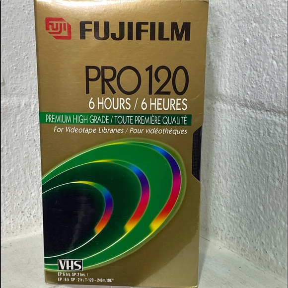 Vintage New in Package Five VHS Blank Video Tapes Fujifilm and TDK - Picture 3 of 8